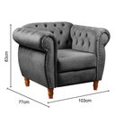 Ver imagem 5 de Sofá Nobreza Poltrona Chesterfield Vintage Retrô Clássico