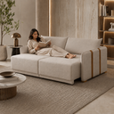 Ver mais imagens de Sofá Cama 3 Lugares Retrátil 224cm Unique