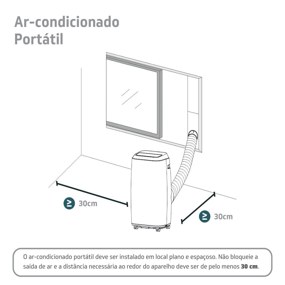 Ar-condicionado Portátil Philco Pac12000f5 12.000 Btus Só Frio 127v - 8