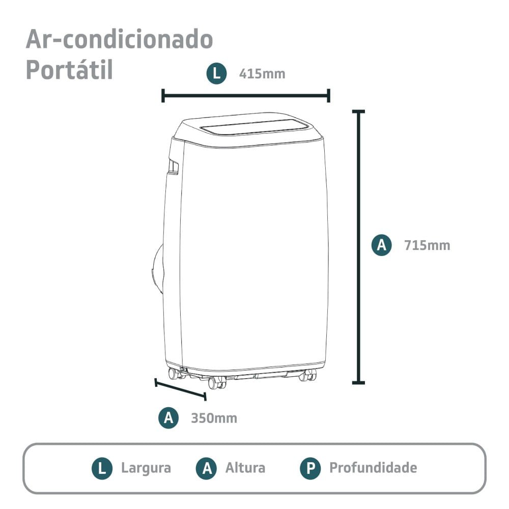 Ar-condicionado Portátil Philco Pac12000f5 12.000 Btus Só Frio 127v - 7