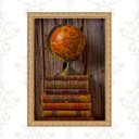 Ver imagem 1 de Quadro Moldura Dourada Escritório Vintage 24x18cm:com Acetato
