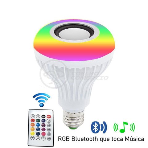 Lâmpada Led 12w E27 Rgb Colorida com Caixa de Som