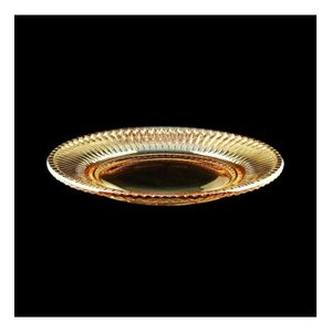 Prato para Sobremesa de Cristal Renaissance Âmbar 19cm Ref.7783 Lyor