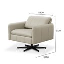 Ver imagem 3 de Poltrona Haut Giratória 360° Decorativa Luxo Confortável Premium Livintus Leather