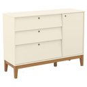 Ver mais imagens de Quarto de Bebê Unique 4 Portas com Cômoda Sapateira e Painel Farm Off White Eco Wood - Matic