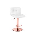 Ver imagem 1 de Banqueta Giratória Confort- Branca | Rosé Gold