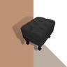 Puff para Sala Luiz XV Decorativa para Sofá Quarto Luxo Puff Cadeira com Pés Retro Preto - 2
