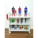 Ver imagem 4 de Guarda Brinquedos com Rodinhas e Aparador Vidro Temperado na Cor Branca