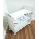 Ver imagem 5 de Guarda Brinquedos com Rodinhas e Aparador Vidro Temperado na Cor Branca