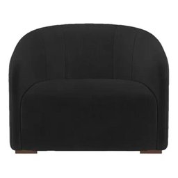Poltrona Decorativa Julia Suede Preto - Lm Decor - 2