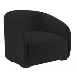 Poltrona Decorativa Julia Suede Preto - Lm Decor - 1