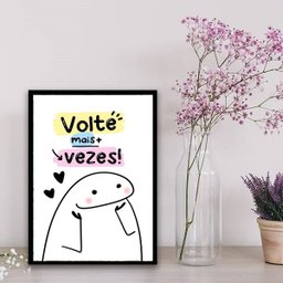 Quadro Decorativo Volte Sempre 45x34cm:Madeira branca - 1