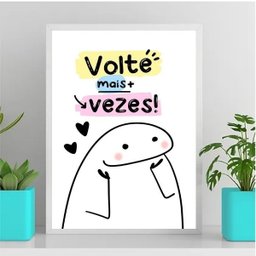 Quadro Decorativo Volte Sempre 45x34cm:Madeira branca - 2