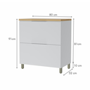 Ver imagem 4 de Balcão de Cozinha Marquesa 1 Porta 1 Gaveta MDF Branco/Nature - Nesher