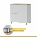 Ver imagem 6 de Balcão de Cozinha Marquesa 1 Porta 1 Gaveta MDF Branco/Nature - Nesher