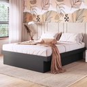 Ver imagem 3 de Cama de Casal para Colchão 188x138cm Multimóveis Cr40127 Grafite