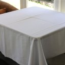 Ver imagem 2 de Toalha de Mesa Isabelle Quadrada Branco - Algodão, 150x150cm