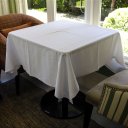 Ver imagem 1 de Toalha de Mesa Isabelle Quadrada Branco - Algodão, 150x150cm