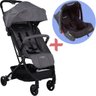 Carrinho de Bebê Passeio com Bebê Conforto Gama Travel System 4 Rodas 0 a 15 Kg Berço Recliná - Cinz - 1