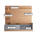 Ver imagem 3 de Estante Home com Led para Tvs de até 65 "freijó/cinza Fosco