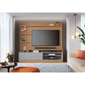 Estante Home com Led para Tvs de até 65 "freijó/cinza Fosco