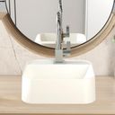 Ver imagem 2 de Cuba Pia para Banheiro Quadrada 32cm Ágata C08 Bege - Mpozenato