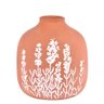 Vaso Decorativo em Terracota com Lavandas em Branco 15cm - 1