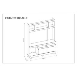 Estante Home para TV até 55 Polegadas Idealle Caemmun - 3