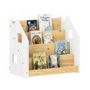 Ver imagem 4 de Livreiro de Chão Madeira 4 Nichos Branco Natural Bruno Idimex