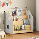 Ver imagem 6 de Livreiro de Chão Madeira 4 Nichos Branco Natural Bruno Idimex