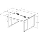 Ver imagem 6 de Mesa Plataforma Dupla para Escritório Home Office 120x120cm VRA1214 Cor Sevilha/Preto - Web Office