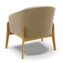 Ver imagem 5 de Poltrona Stella Suede Marrom Rato Base Madeira Castanho - D'Rossi DRossi