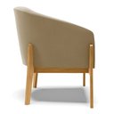 Ver imagem 4 de Poltrona Stella Suede Marrom Rato Base Madeira Castanho - D'Rossi DRossi