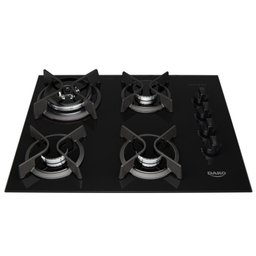 Cooktop 4 Bocas Preto com Mesa de Vidro e Tripla Chama Dako Supreme Bivolt - 1