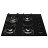 Cooktop 4 Bocas Preto com Mesa de Vidro e Tripla Chama Dako Supreme Bivolt - 1