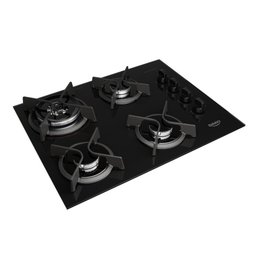 Cooktop 4 Bocas Preto com Mesa de Vidro e Tripla Chama Dako Supreme Bivolt - 2