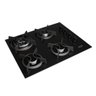 Cooktop 4 Bocas Preto com Mesa de Vidro e Tripla Chama Dako Supreme Bivolt - 2