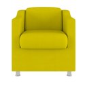 Ver imagem 3 de Kit Sofá Namoradeira + Poltrona Tilla Recepção Sala Tecido Suede Cor:Amarelo