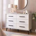Ver imagem 3 de Cômoda com 6 Gavetas Retrô 120cm Multimóveis CR45363 Branco