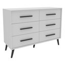 Ver imagem 1 de Cômoda com 6 Gavetas Retrô 120cm Multimóveis CR45363 Branco