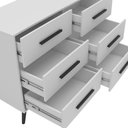 Ver imagem 4 de Cômoda com 6 Gavetas Retrô 120cm Multimóveis CR45363 Branco