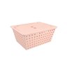 Cesta One Maxi com Tampa 39 X 30 X 16,8 Cm Rosa Blush Coza - 1