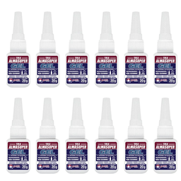 Kit 12 Adesivo Instantâneo Gel Alta Viscosidade Almasuper 20g Almata - 1