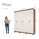 Ver imagem 3 de Guarda Roupa Maya 6 Portas 3 Gavetas Flex Espelho Interno MDF