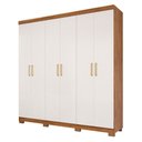 Ver imagem 2 de Guarda Roupa Maya 6 Portas 3 Gavetas Flex Espelho Interno MDF