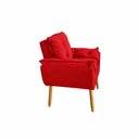 Ver imagem 6 de Kit 2 Poltronas Decorativa Estofada Sala Quarto Escritório Opala Madeira