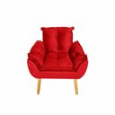 Ver imagem 5 de Kit 2 Poltronas Decorativa Estofada Sala Quarto Escritório Opala Madeira