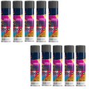Ver imagem 1 de Tinta Spray 400ml Preto Brilhante Uso Geral em Aço Ferro Gesso Cerâmica Couro | Universo | Kit 10 Un