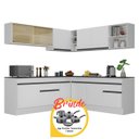 Ver imagem 3 de Cozinha Completa Canto Veneza Mp2096 Multimóveis Branco/preto + Brinde Jogo de Panelas Tramontina