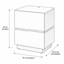 Ver imagem 7 de Mesa de Cabeceira 45cm MDF com LED 2 Gavetas Lateral Lumiar para Quarto Casal:Branco